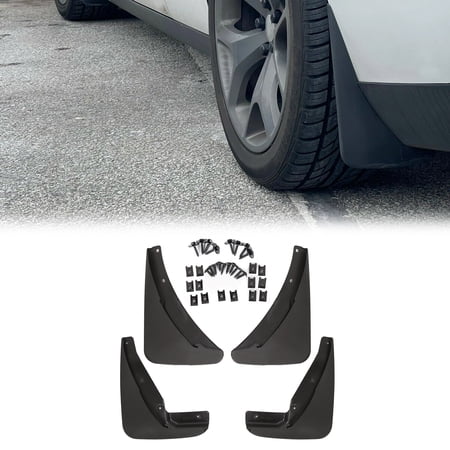 Kojem Heavy Duty Mud Flaps Guards for2015-2022 Dodge Challenger Splash Molded Front & Rear 4pcs Replaces 82214141, 82214142
