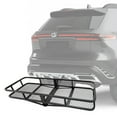 thumbnail image 1 of Kojem Hitch Cargo Carrier Rack 60"x21"x6" for 2"x2" Hitch Receiver Van SUV Truck Trailer 550lbs Folding Rear Luggage Basket Hitch Mount Cargo Rack, 1 of 11