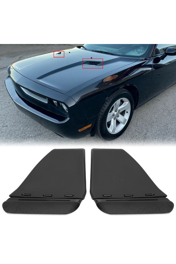 Hood Scoop Vent Right and Left Side for 2008-2014 Dodge Challenger R/T SRT Replaces 55399338AB 55399339AB