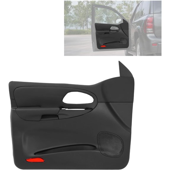 Kojem Inner Door Panel Plastic Artificial Leather Foam Painted Textured Black Compatible with 2002-2009 Chevrolet Trailblazer