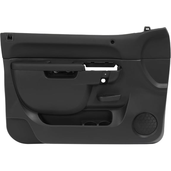 Kojem Inner Door Panel Plastic Artificial Leather Foam Textured Black Compatible with 2010-2013 Chevrolet Silverado 1500 Replacement for 22818465
