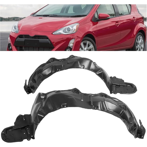 Kojem Inner Fender Compatible with 2010-2015 Toyota Prius Base 2012-2015 Toyota Prius (submodel:Five,Four,Three,Two) 2015 Toyota Prius (submodel:One,Persona Series) Without Insulation Foam