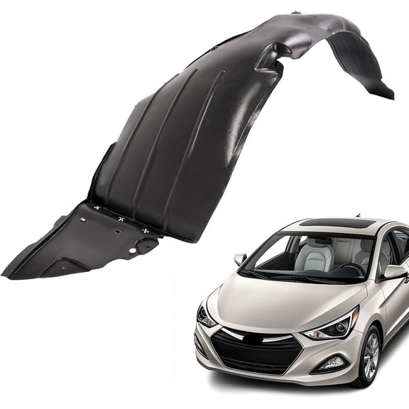 Kojem Inner Fender Compatible with 2014-2016 Hyundai Elantra Sedan Korean Built Models Without Insulation Foam