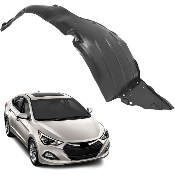 Kojem Inner Fender Compatible with 2014-2016 Hyundai Elantra Sedan Korean Built Models Without Insulation Foam