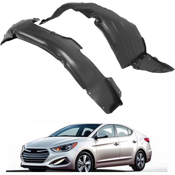 Kojem Inner Fender Compatible with 2014-2016 Hyundai Elantra Sedan Korean Built Models Without Insulation Foam