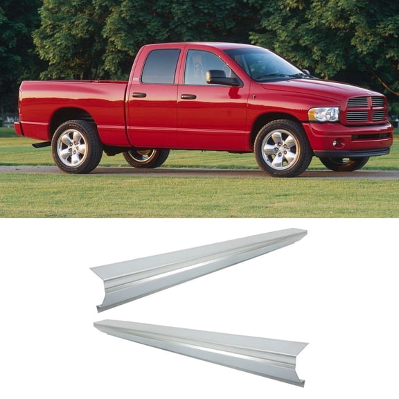 Kojem Outer Rocker Panels Pair For 2002-2008 Dodge Ram 1500/2500 2003-2009 Dodge Ram 2500 and 3500 Truck 4 Door Quad Cab