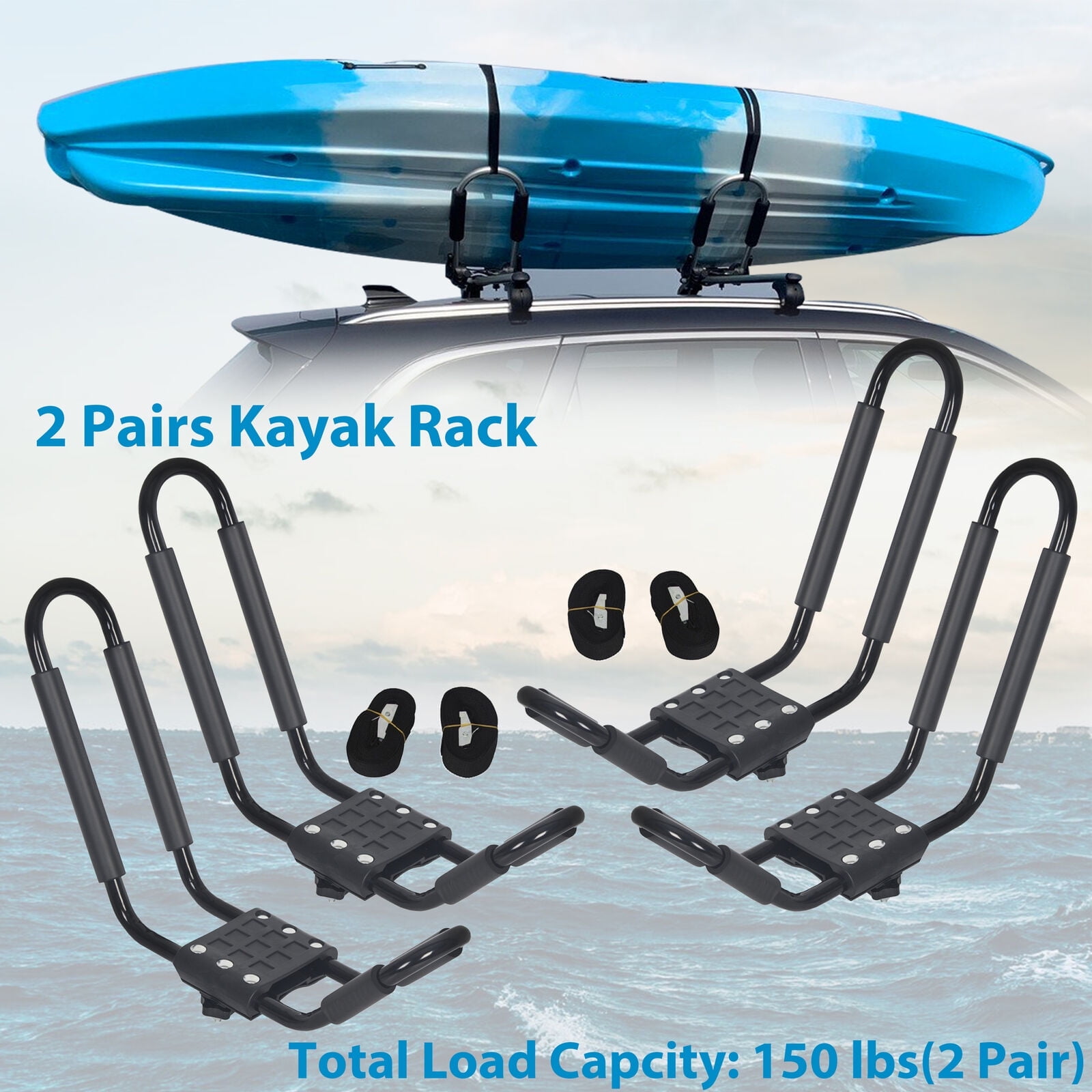 Costway 2 pair canoe boat kayak roof rack hotsell
