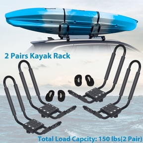 Kojem J-Bar 2 Pairs Universal Kayak Roof Rack Canoe Boat Surf Ski Top Mount Carrier Rack SUV Van Car Crossbar