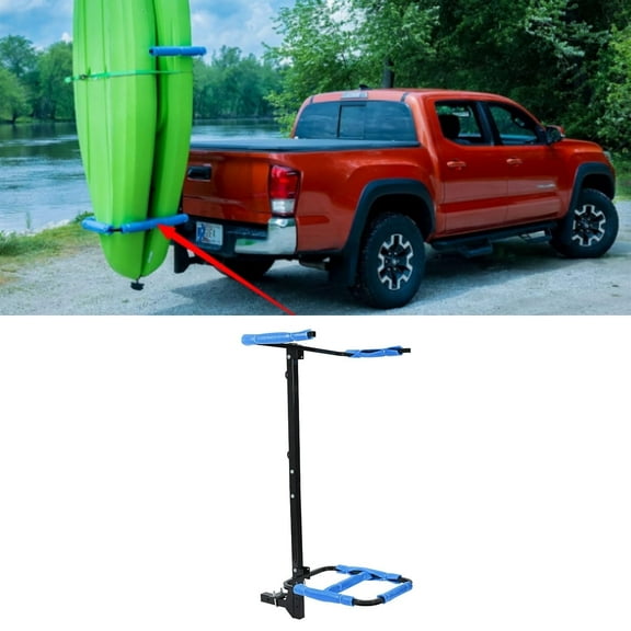 Kojem Kayak Rack Hitch Mount Standing Kayak Carrier Fit up to 12'' Kayaks verticalupright, Perpendicular to the ground,for RV, Camper, Trailer,SUV