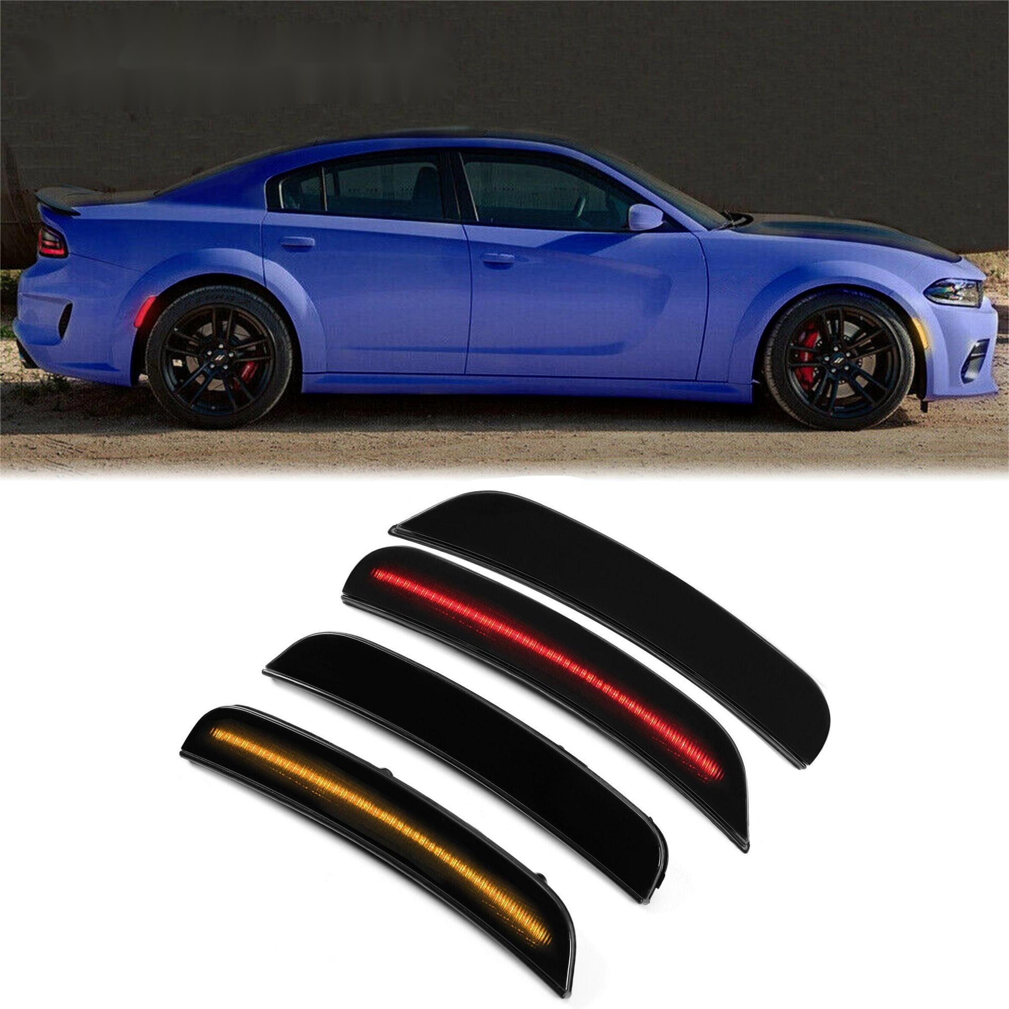 For 2015-2022 Dodge Charger Smoked Front Rear LED Side Marker Lights Accessories For 2015-2022 Dodge Charger Smoked Front Rear LED Side Marker Lights Accessories