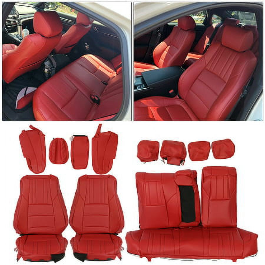 2018-2021 Toyota Camry LE / SE Katzkin Red Leather Seat Replacement Covers
