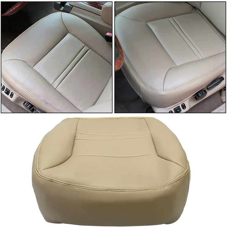 2000-2001 Ford Excursion Leather Seat Cover - Passenger Side Bottom In Medium Parchment Tan