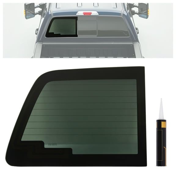 Kojem Left Rear Window Sliding Glass for 2011-2016 Ford F250 F350 w/Heated Driver Side