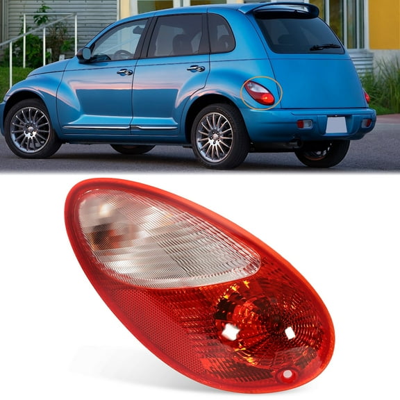 Kojem Left Tail Light Lamp Driver Side for 2006 07 08 09 10 Chrysler PT Cruiser 5116223AB w/ Bulbs Halogen