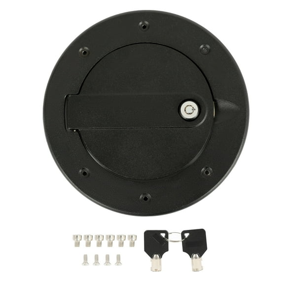 Kojem Locking Fuel Door for 2003-2010 Hummer H3 H3T Gas Cap Cover with Lock Aluminum Exterior Accessories
