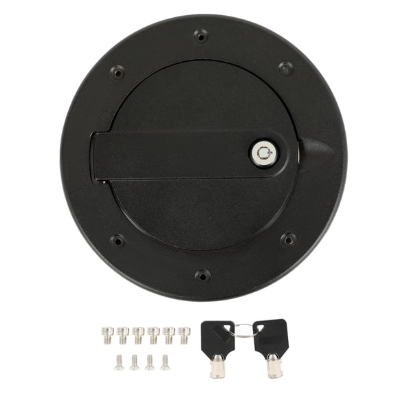 Kojem Locking Fuel Door for 2006-2010 Hummer H3 H3T Gas Cap Cover with Lock Aluminum Exterior Accessories