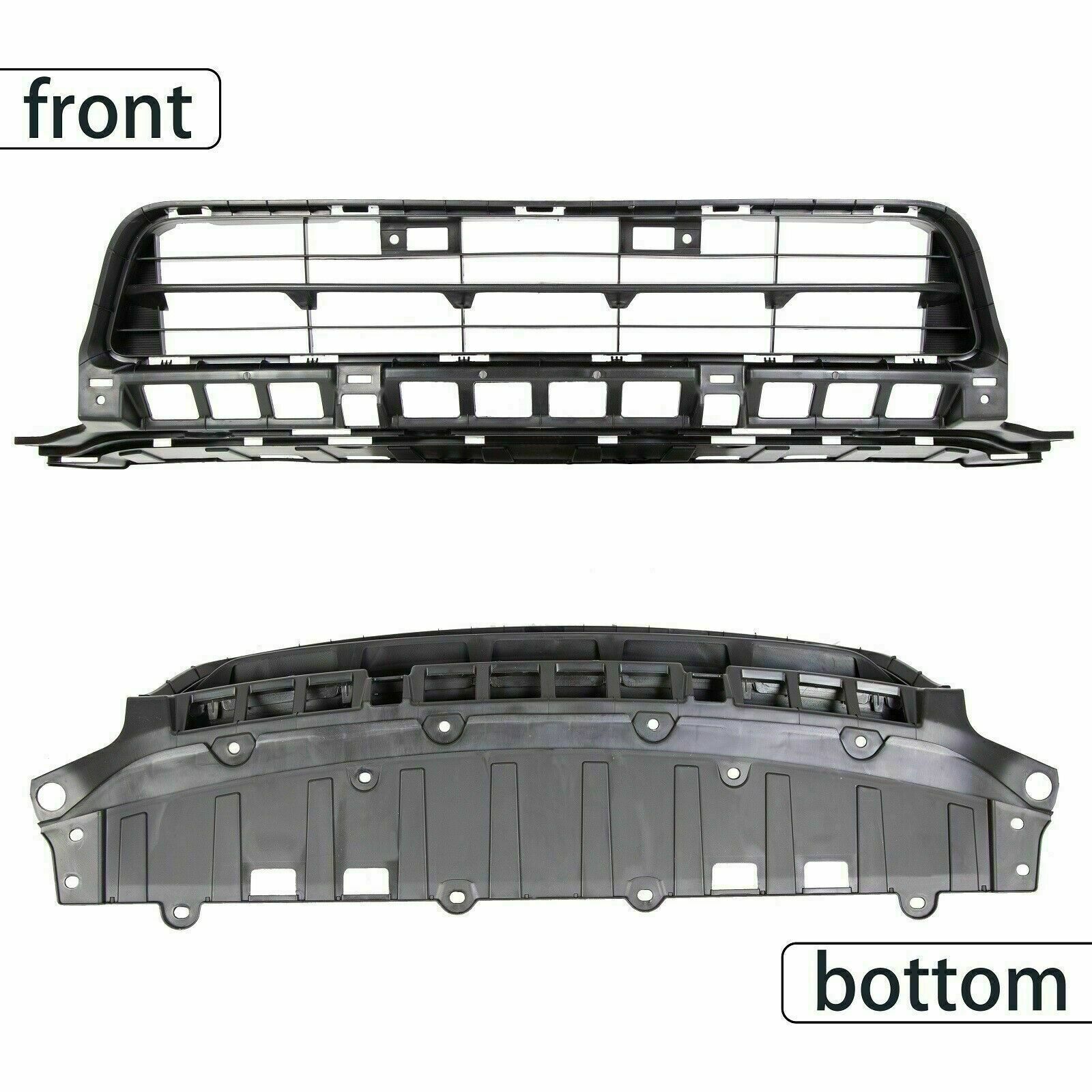 WENQI Front Bumper Lower Grille – 2009-2010 Acura TSX Sedan 2.4L, Matte Black, OEM Fit, AC1036104