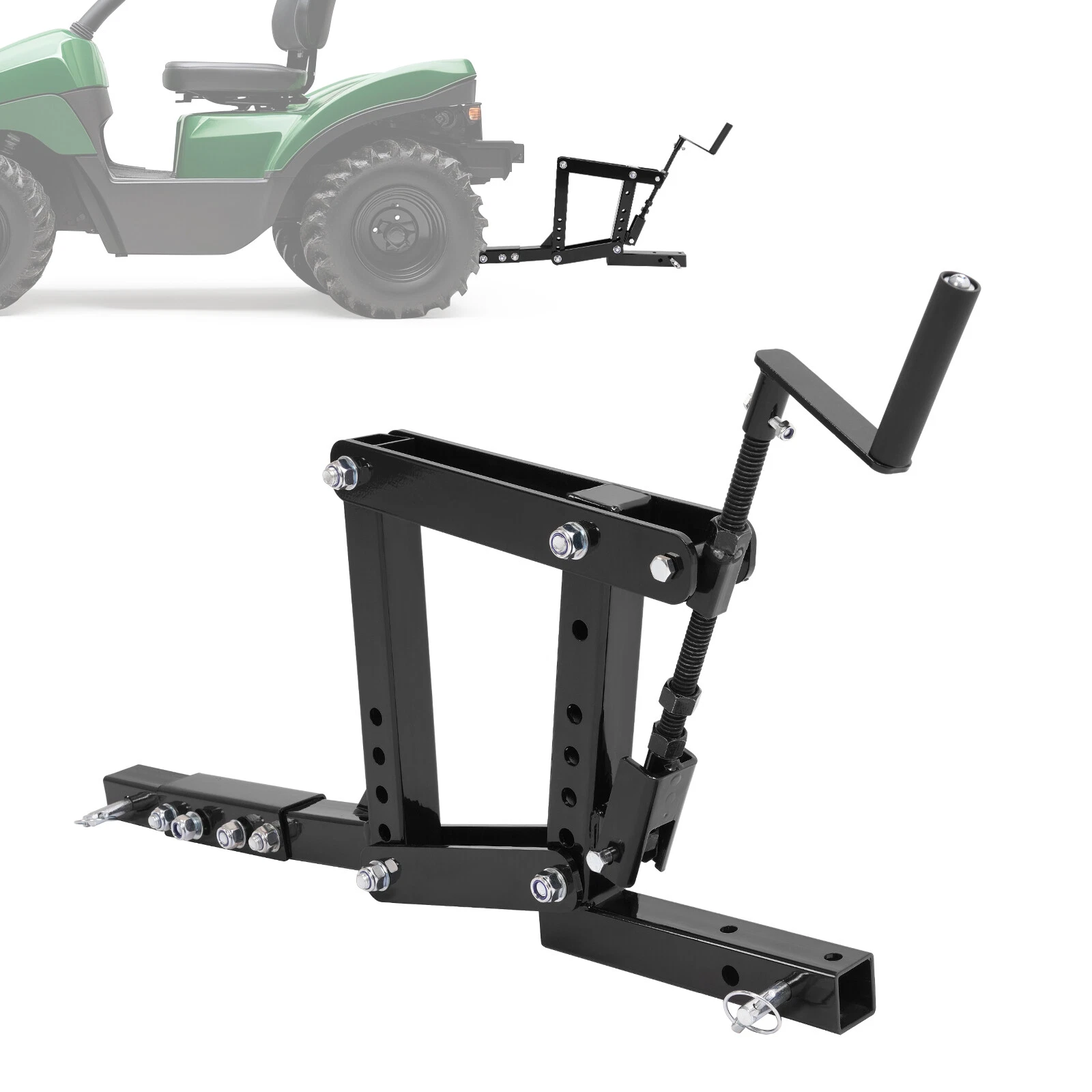 Kojem Manual 1 Point Hitch Lift Steel for ATV/UTV Garden Lawn Tractor Implements