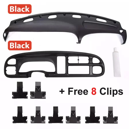 Kojem Molded Dashboard Cap Cover for 1998-2002 Dodge Ram 1500 2500 3500 Pad Overlay Cap w/ Dash Bezel