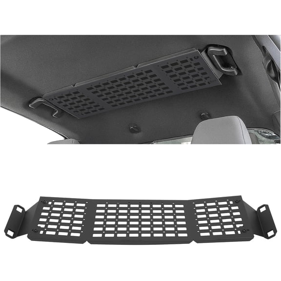 Kojem Molle Panel Roof Rack Top Storage Rack for 2016-2023 Toyota Tacoma 3rd Gen Double Cab Interior Storage Shelf Organizer Steel