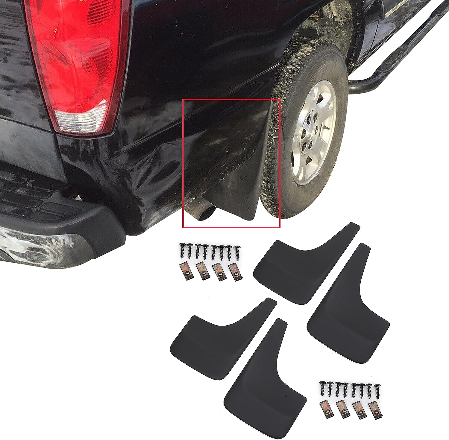 Guardabarros Kojem para 2001-2014 Chevy Chevrolet Silverado Tahoe Avalanche Suburban, reemplazo para 19213393, protectores contra salpicaduras, 4 piezas