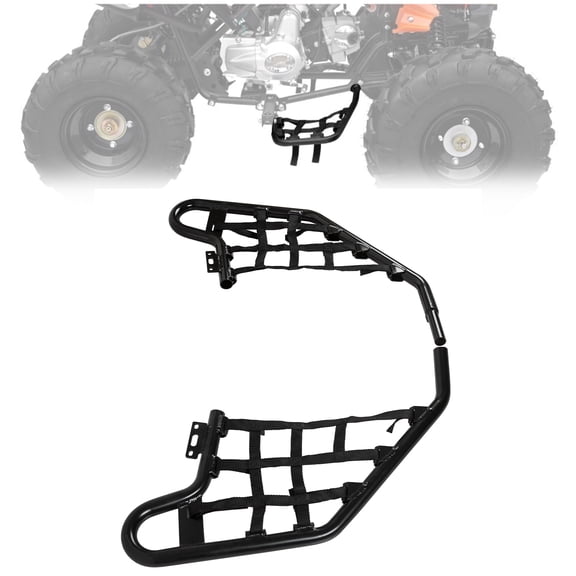 Kojem Nerf Bars W/ Nets Webbing Pair Set for 2008 2009 Honda TRX 700XX Black Aluminum