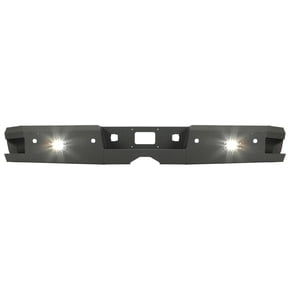 Kojem Off-Road Rear Bumper Heavy-duty Steel for 2014-2019 Chevy Silverado GMC Sierra 1500 2500 HD 3500 HD with 2 LED