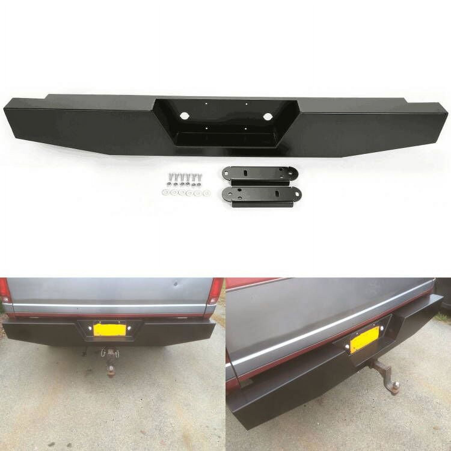 Kojem One-piece Rear Bumper Compatible with 1973-1998 Ford Full Size ...