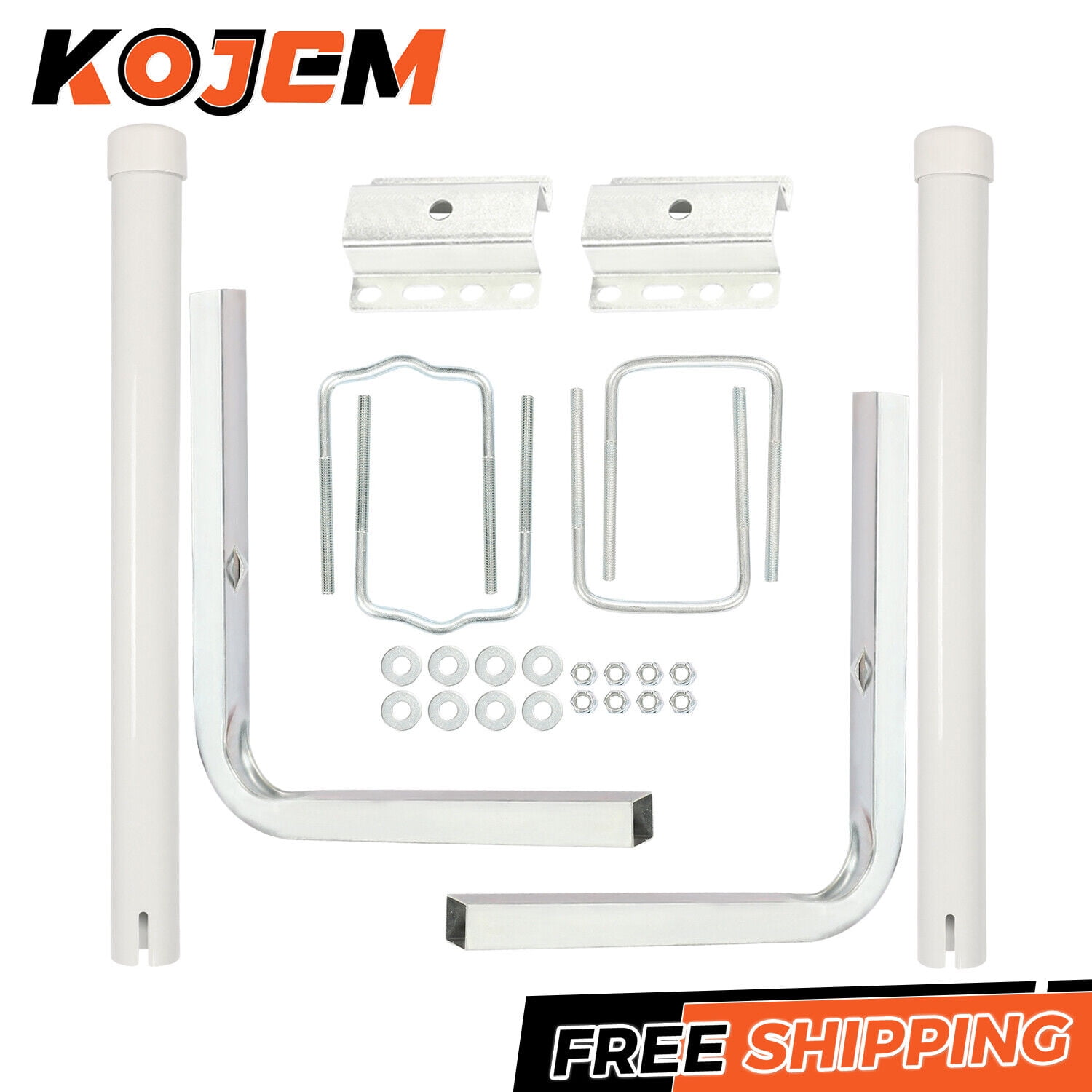 Kojem Pair 40" Boat Trailer Galvanized Guide On Post Kit With PVC Poles