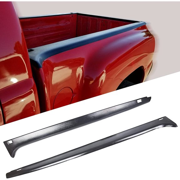 Kojem Pair Bed Rail Caps for 1999-2005 Chevrolet Silverado GMC Sierra 1500 Crew Cab Extended Cab w/ Holes Replaces 15932239 15932238