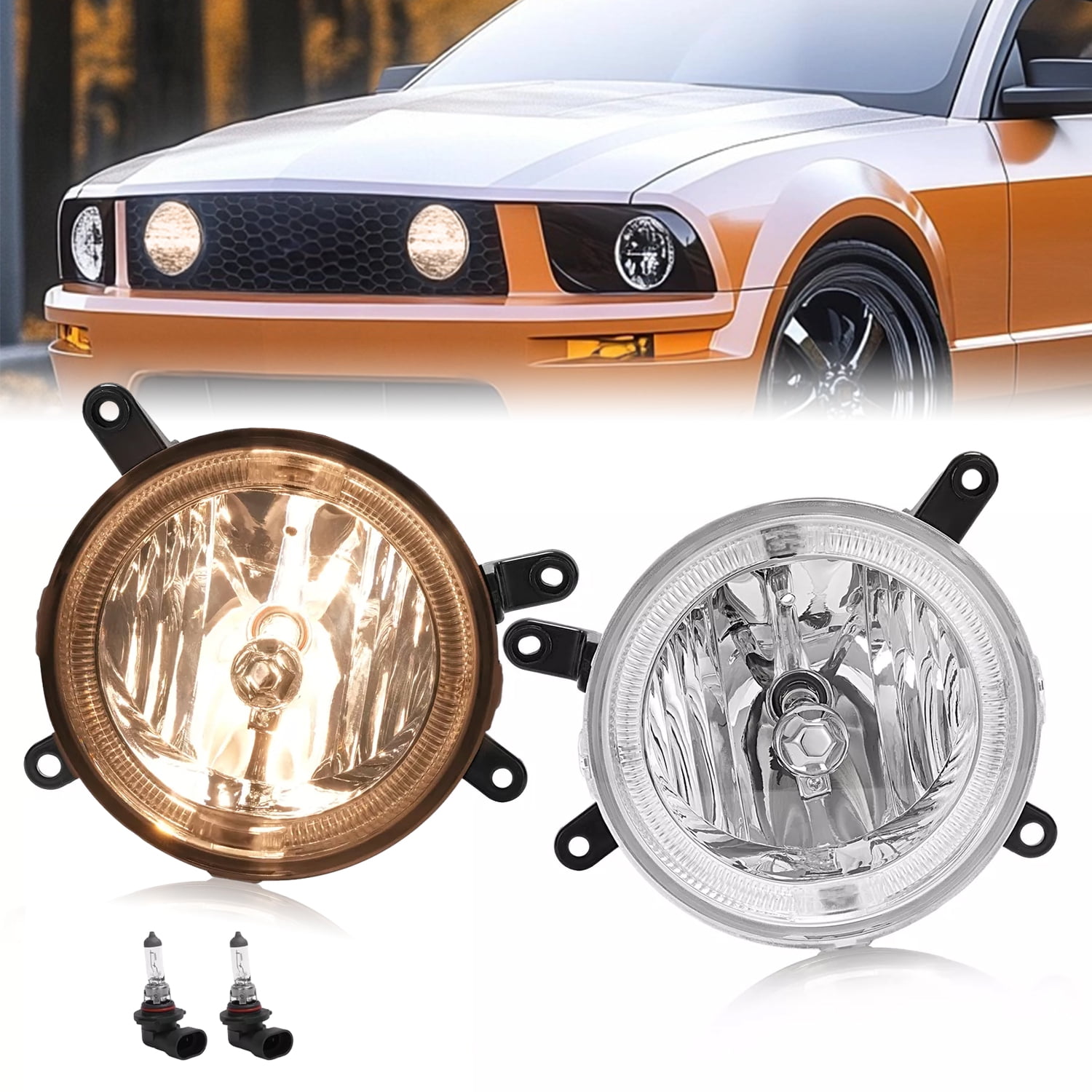 Kojem Pair Fog Light & Driving Light for 2005-2009 Ford Mustang GT ...