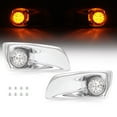 thumbnail image 1 of Kojem Pair Fog Lights+Fog Light Bezels for 2007-2017 Kenworth T660 LED Fog Lamps Driver & Passenger Side Chrome - Clear Lens, 1 of 7