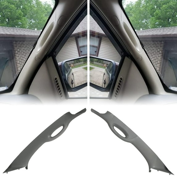 Kojem Pair Pillar Interior Trim Handle Driver Passenger Side for 2004 2005 2006 2007 2008 Ford F150 F-150 Replaces 4L3Z-1503599-AAB 4L3Z-1503598-AAB (Grey)