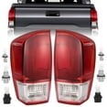 thumbnail image 1 of Kojem Pair Tail Brake Lights For 2016-2022 Toyota Tacoma  W/Bulbs Chrome Housing Left Right Replacement for TO2801198 TO2800198 8155004180 8156004180, 1 of 12