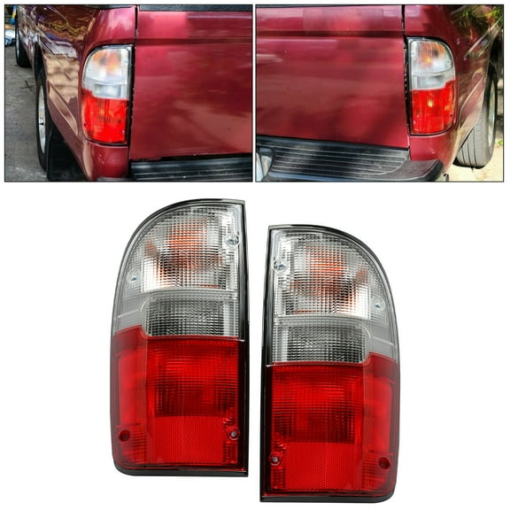 Kojem Pair Tail Light Lamps Driver Left & Passenger Right Compatible with 1995-2000 Toyota Tacoma Pickup Trunk 2wd/4wd