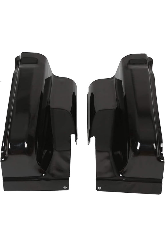 Pickup Truck Cab Corners Set Pair for 2004-2008 Ford F-150 4Door Crew Cab Black E-Coated Steel