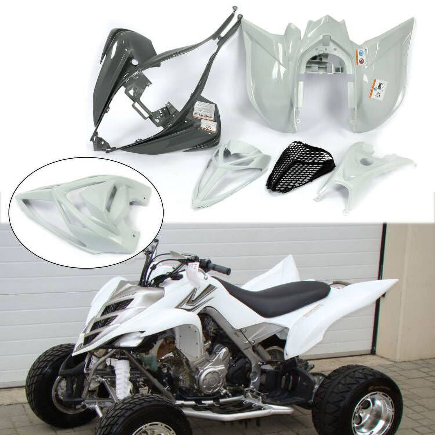 Kojem Plastic Gray Bodywork Kit for 20062022 Yamaha Raptor 700 Front
