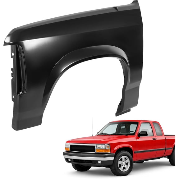 Kojem Primed Black Alloy Steel Fender Compatible with 1987-1996 Dodge Dakota Replacement For 1987-1996 Replacement For 4741673