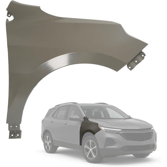 Kojem Primed Gray Alloy Steel Fender Compatible with 2018-2024 Chevy Chevrolet Equinox Replace For 2018-2024 Replacement For 84172707