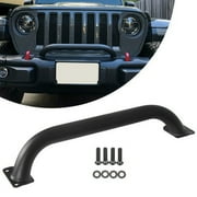 Kojem Protective Grille Winch Guard for 2018-2026 Jeep Wrangler JL & 2020-2026 Gladiator JT 82215351 Rubicon Bull Bar Brush Push Bar Front Bumper