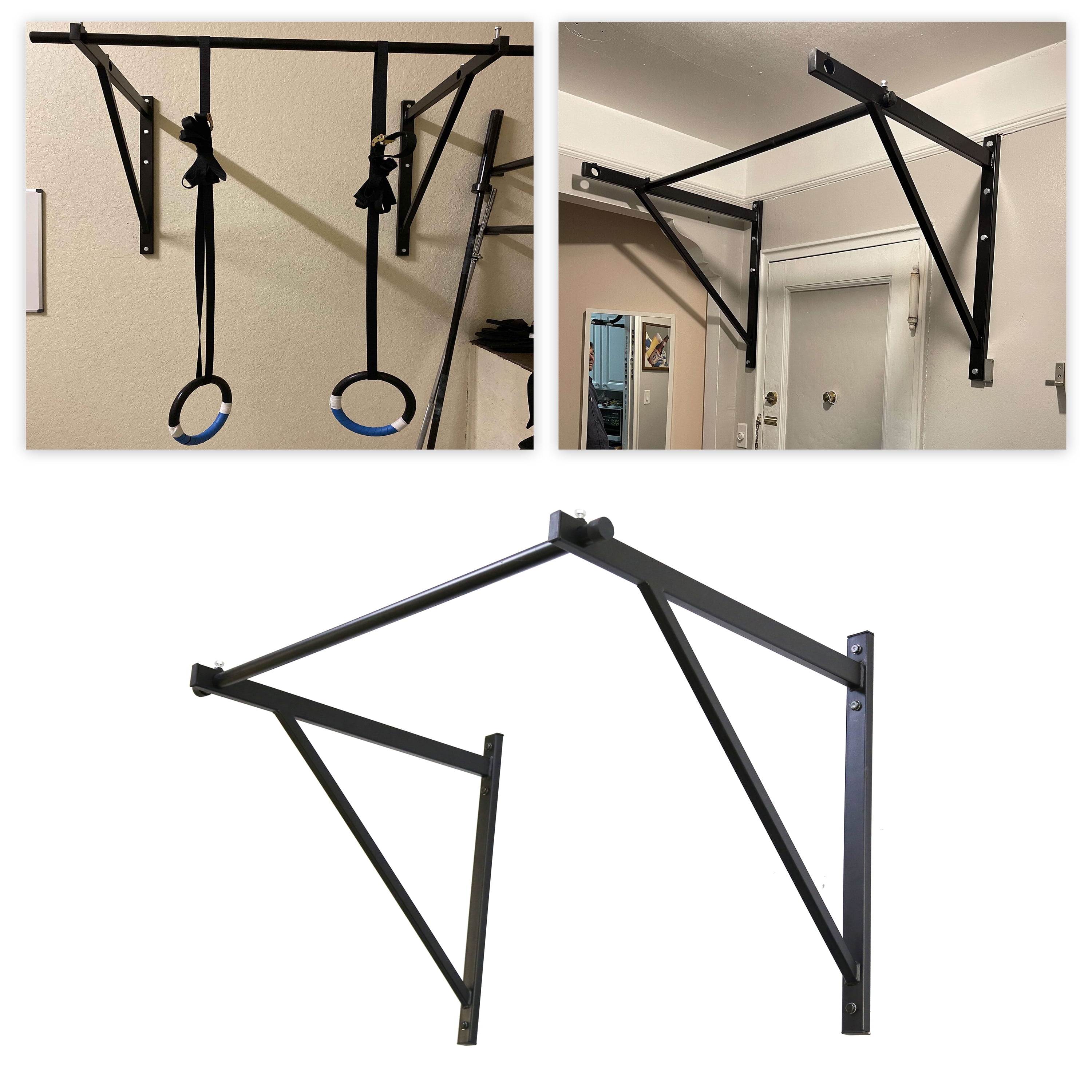 Kojem Pull up Chin Up Bar Gym Workout Fitness Training 50'' Heavy Duty Wall Mounted Home Mount Fitness 500lbs