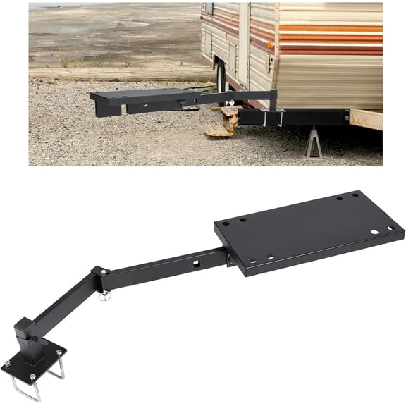 Kojem RV Griddle Plate N Stow Bumper Grill Mount Universal for RVs Campers Trailers Grilling Tailgating 4" Bumper Mounted