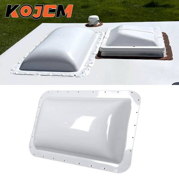 Kojem RV Skylight Cover 14x22" Inner Dome Camper Food Truck Skylight Openings Roof Vent Cover White
