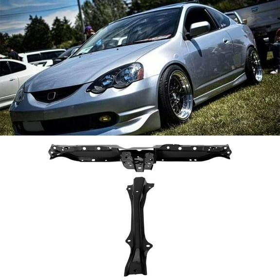 Kojem Radiator Support T Bar for 2002-2006 Acura RSX Radiator Hood Latch Mount T Bar Bracket Frame Mount Black