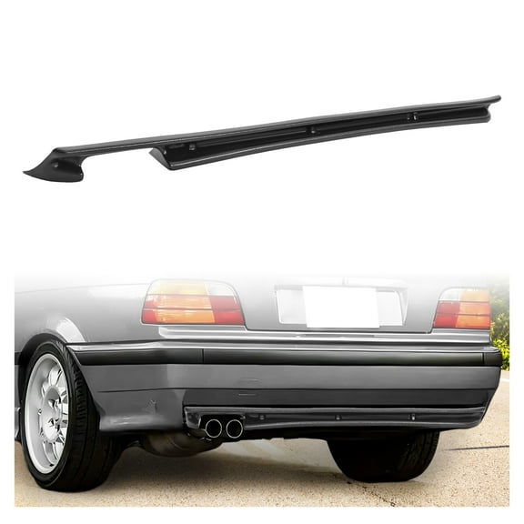 Kojem Rear Bumper Diffuser for 1992-1998 BMW E36 3 Series Sedan/Coupe/Convertible M3 Style Spoiler Splitter Lower Valance Diffuser Unfinished Black Plastic