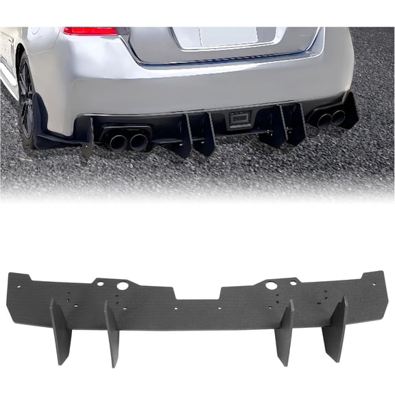 Kojem Rear Bumper Diffuser Compatible with 2015-2021 Subaru WRX STI 2015-2021 Subaru WRX