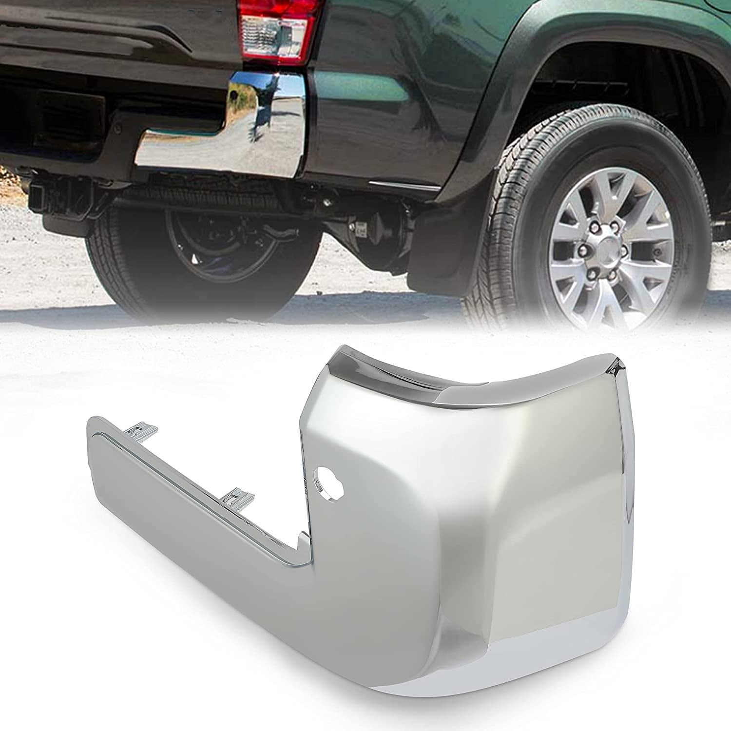 Rear Bumper Chrome End Extension Support Insert 4Pcs Fits Tacoma 16-20 W/Hole TO1104132 TO1105132 TO1104136 TO1105136 For 2016-2021 Tacoma LH Rear Bumper End Extension Chrome w⁄o sensor hole |  eBay