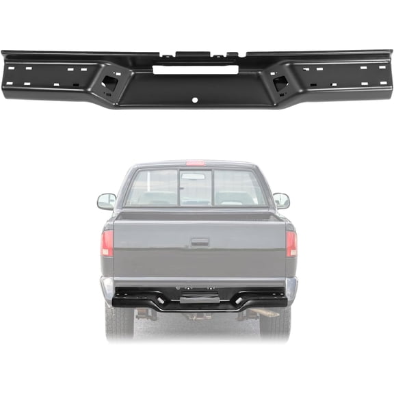 Kojem Rear Bumper Face Bar Compatible with 1994-1995 Chevrolet S10(submodel:Base,LS,SS,ZR2)1996-1997 Chevrolet S10(submodel:Base,LS,SS,ZR2) 1994-1995 GMC Sonoma(submodel:SL,SLE,SLS)