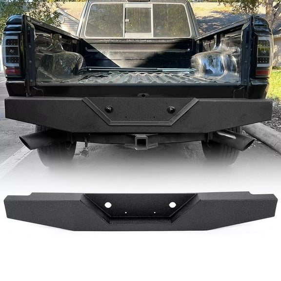 Kojem Rear Bumper Fit for 1993-2011 Ford Ranger, Pickup Truck, Powder Coated Black Steel