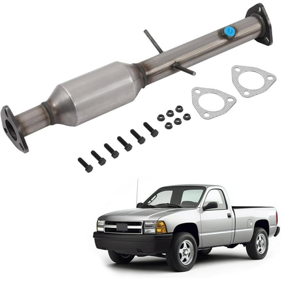 Kojem Rear Catalytic Converter for 1996-2003 Chevrolet S10 Pickup GMC Sonoma Isuzu Hombre 2.2L Silvery 409 Stainless Steel